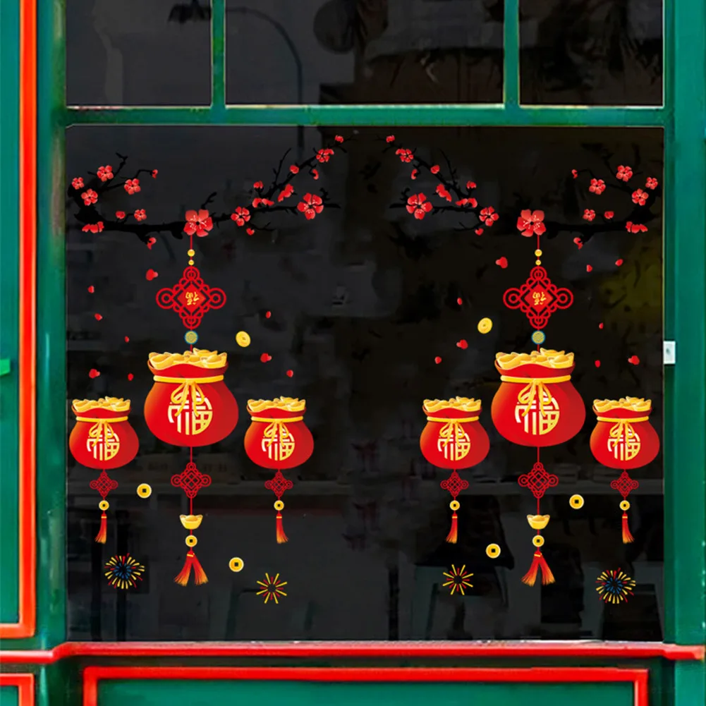 

2022 Chinese Spring Festival Wall Sticker Window Stickers Spring Festival Fu Character Glass Decoration Removable Stickers