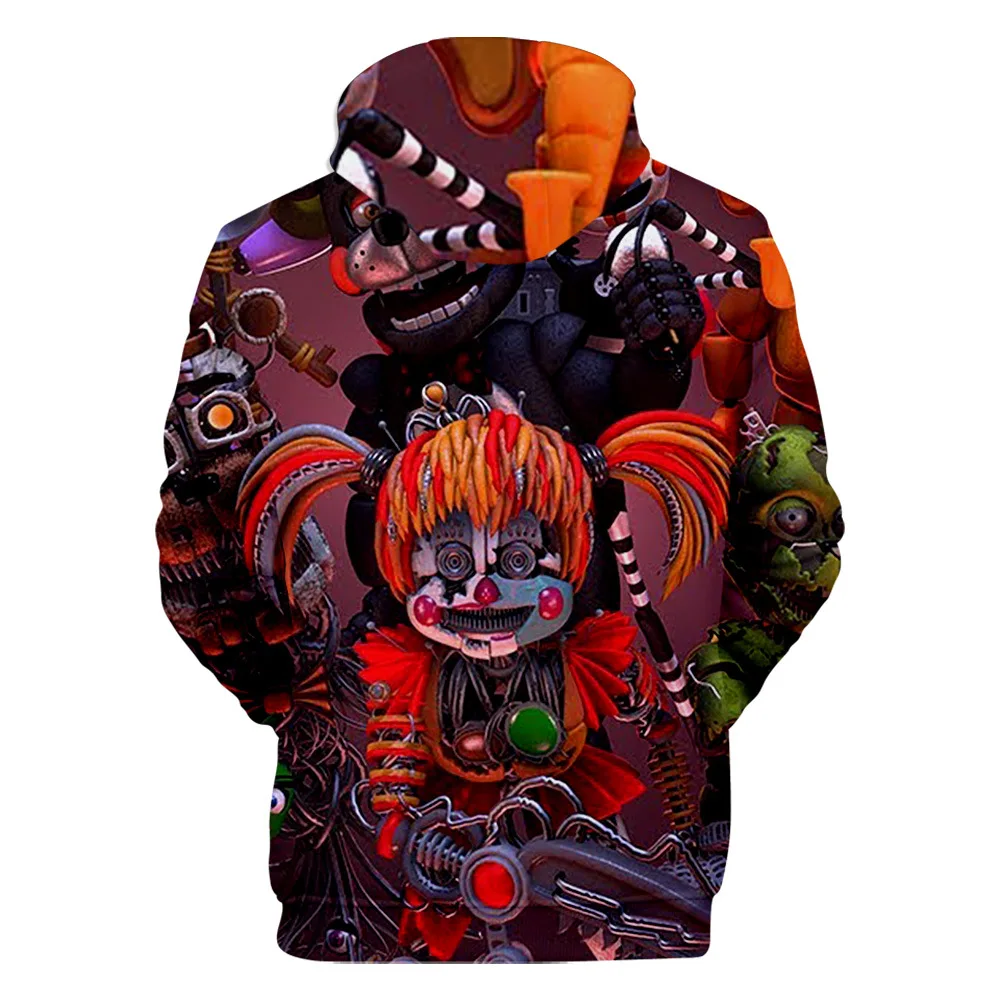 Fnaf толстовки Толстовка Five Nights At Freddy's куртка пальто весна Harajuku мультфильм Медведь FNAF Толстовка Женские кофты Fnaf