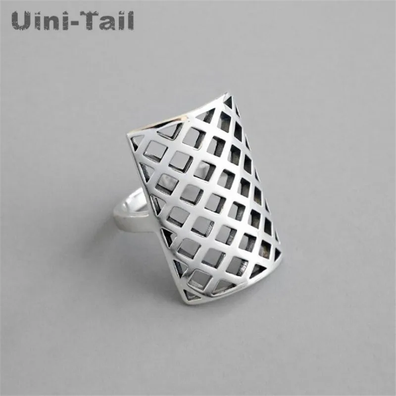

Кольцо Uini-Tail, открытое из серебра 925 пробы, прямоугольное, в стиле ретро
