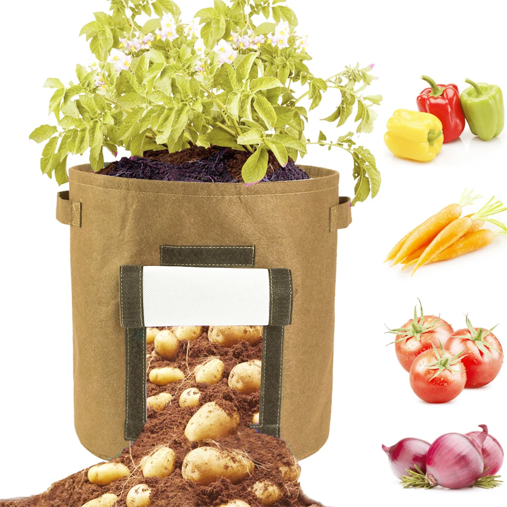 3 размера галлоновые тканевые сумки для выращивания дышащие горшки цветов