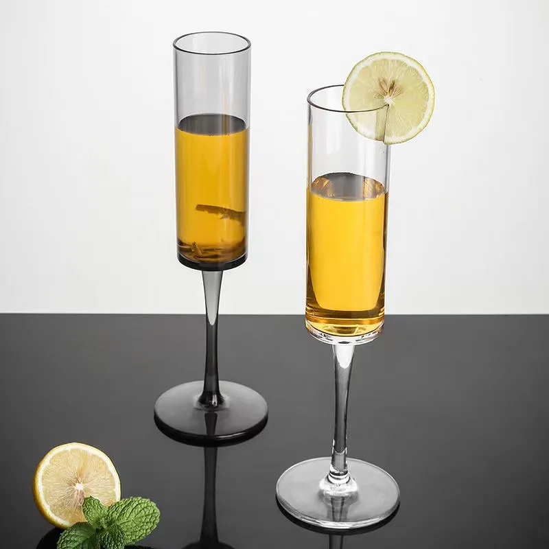 acrilico champanhe oculos festa de casamento flautas chanfro copo de vinho casa bar 02