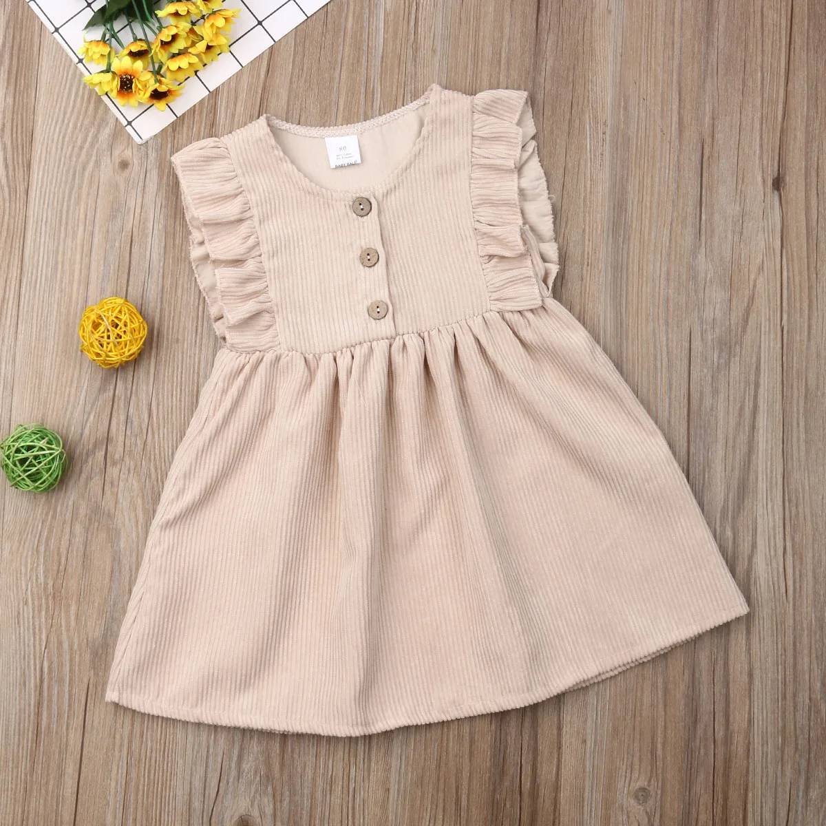 Pudcoco US Stock 2020 New Toddler Infant Baby Girls A-Line Solid Dress Princess Party Pageant Wedding Fashion Clothes | Детская одежда