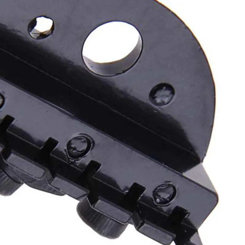 

1 Set 6 String Saddle Headless Guitar Bridge Tailpiece Black for Electric Guitar Parts Replacement