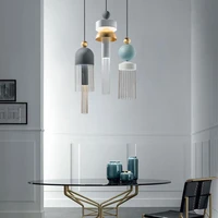 modern creative tassel chandelier lightings nordic hotel living room bedroom lamp bedside dining room bar indoor chandelier