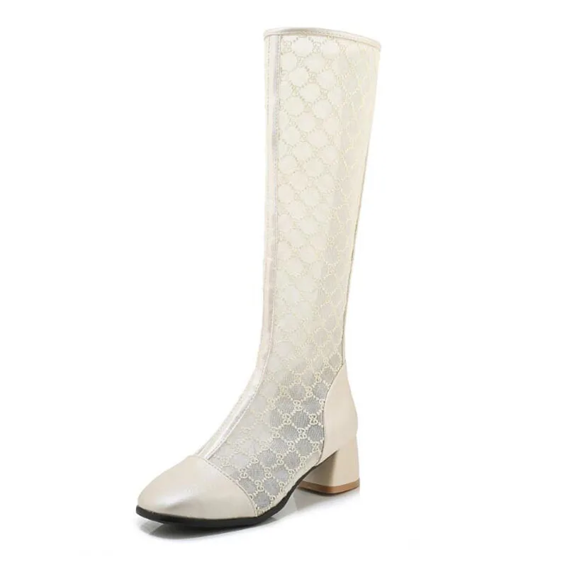 Летние женские высокие сапоги Повседневные Удобные Модные пикантные до колена