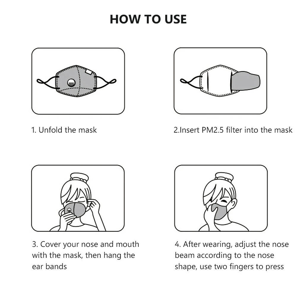 

Black Cloth Elastic Earloop Mask For Face Adult Breathable Waterproof Cotton Face mask Masque Washable Reusable Mascarillas