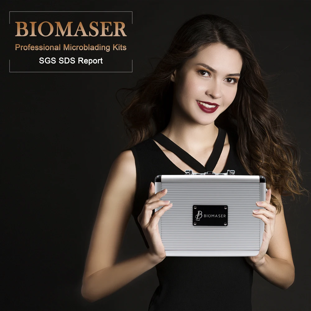Biomaser4/8 КРЕМ пигмент набор для микроблейдинга для перманентного макияжа 3D бровей татуировки Стартовые наборы с Microblading Penna линейка