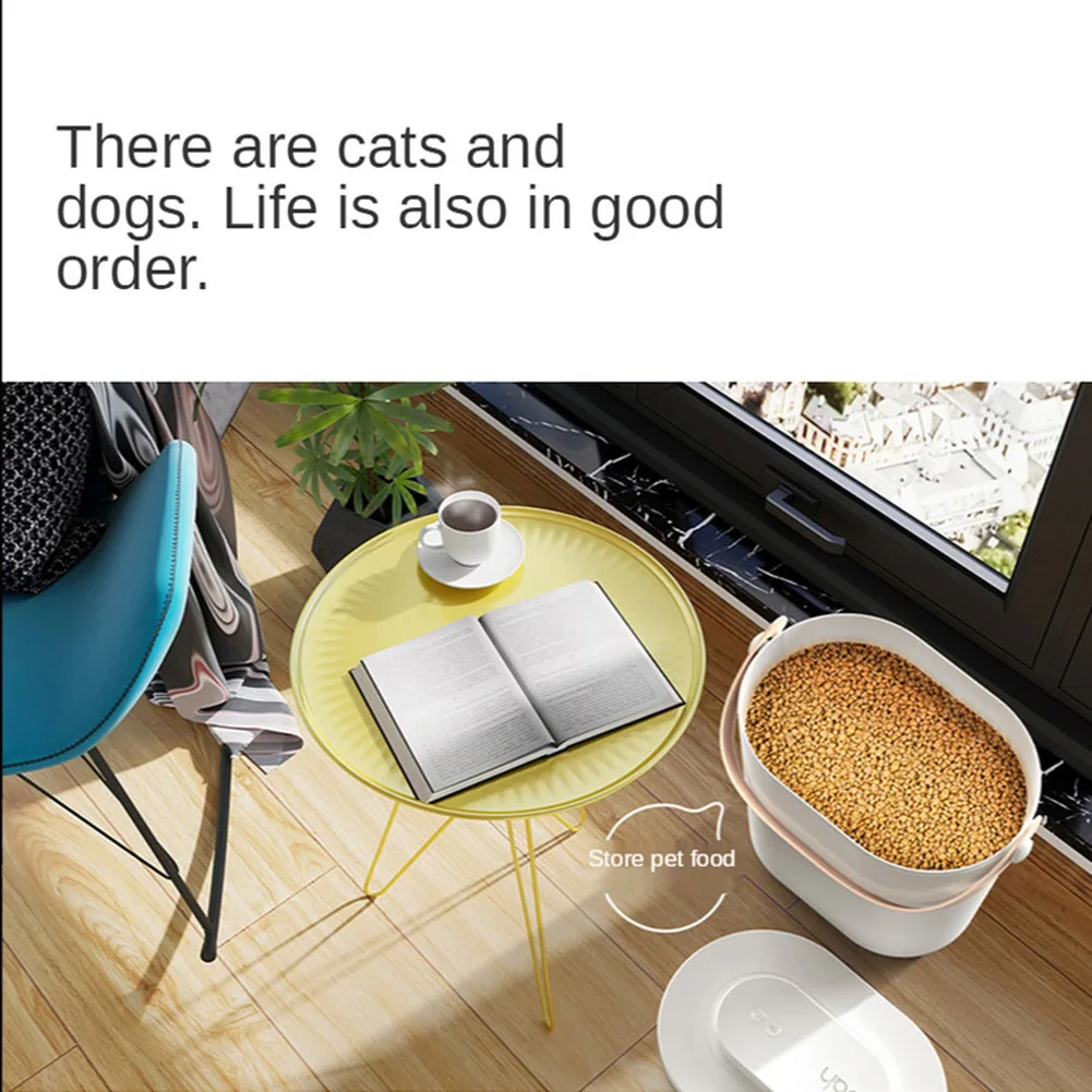 

Food Grade Plastic Pet Food Barrel Dog Cat Foods Storage Box Automatic vacuum Sealed Barrels Moisture-Proof Insect-Proof