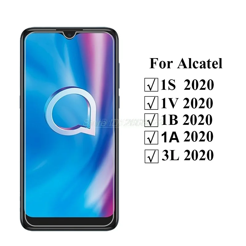 9D Tempered Glass For Alcatel 1A 1V 1B 1S 3L 2020 Screen Protector Mobile Phone Film For Alcatel 1S 2020 6.22" Glass Protector