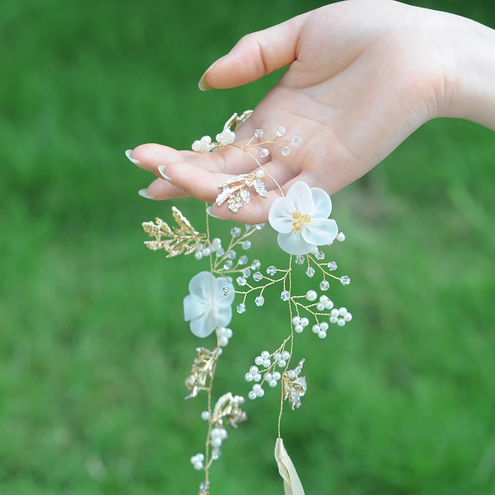 

SH72 Leaf Flower Wedding Belt Bridal Dress Accessories Crystal Pearl Bride Sash Women's Belts Fashion Prom Evening Dresses Belt