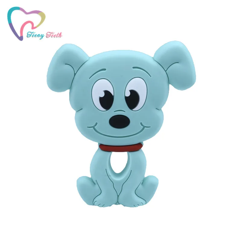 Mordedor de silicona de dibujos animados para perros, producto masticable de animales para beb&eacute;s, colgantes de dentici&oacute;n para lactancia, mordedor de grado alimenticio, 2 uds.-3