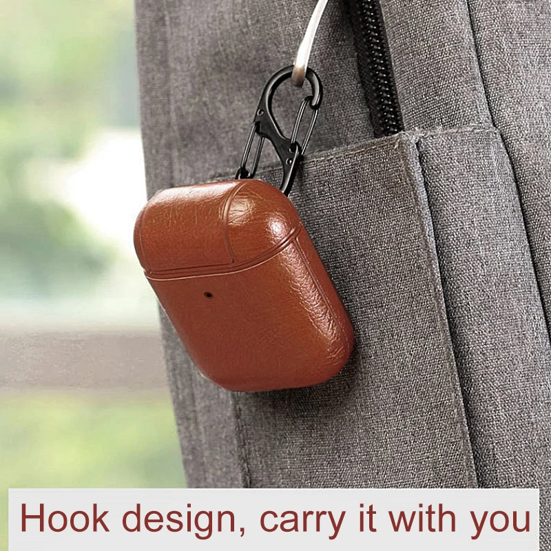 

Business Man Earphone Case For Apple Airpods 1 2 PU Leather Bluetooth Headphone Case For AirPods 1 2 Cover Pouch Case Accessorie