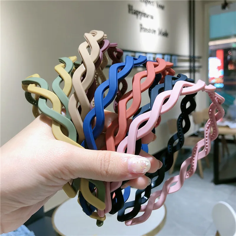 

Korea Women Headbands Soft Colorful Solid Color Bezel Hair Bands New Girls Hair Hoop Bezel for Hair Headband Hair Accessories