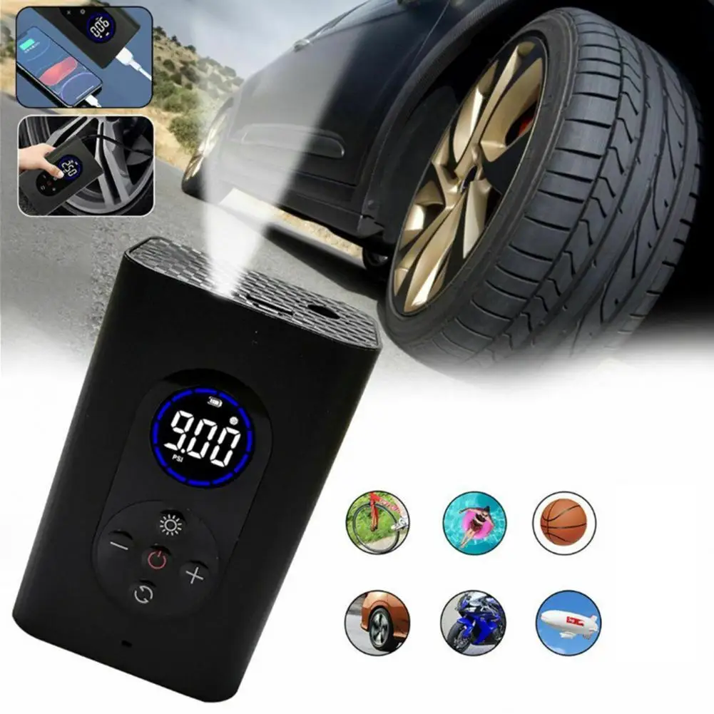 

Насос для накачивания шин M8 Универсальный ЖК-дисплей ABS воздушный компрессор насос светодиодный светильник кой для автомобильных аксессуа...