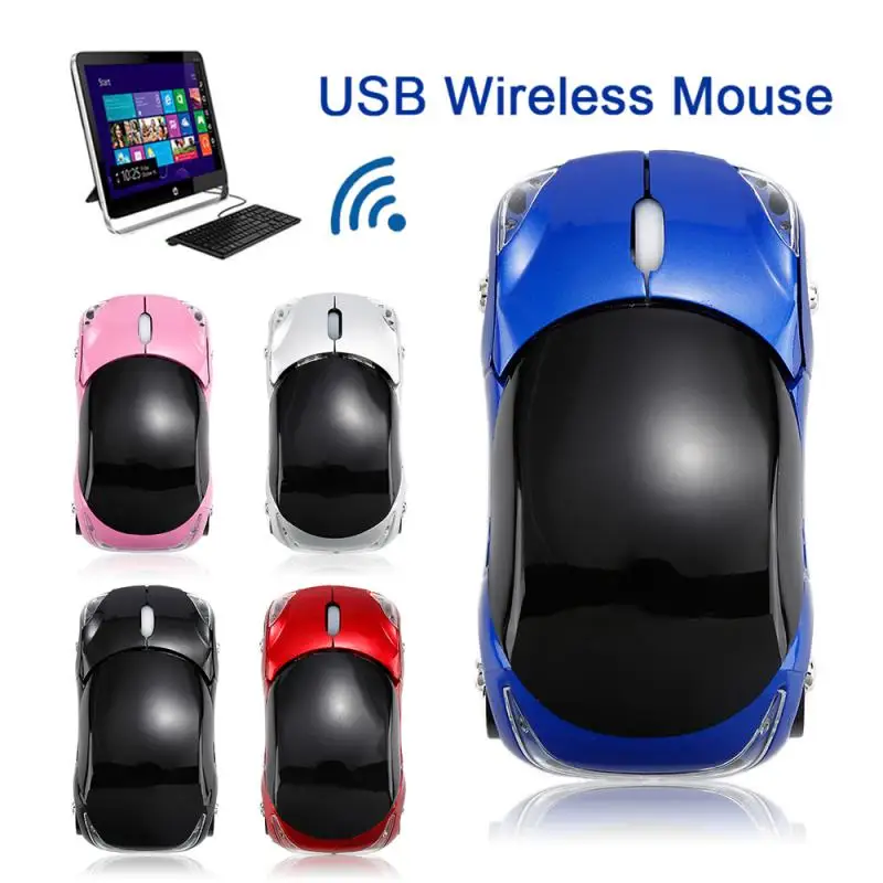 

2.4GHZ 1600DPI Wireless Mouse USB Receiver Fashion Car Shape 3 Keys Optical Mice For PC Computer Support Ergonomics