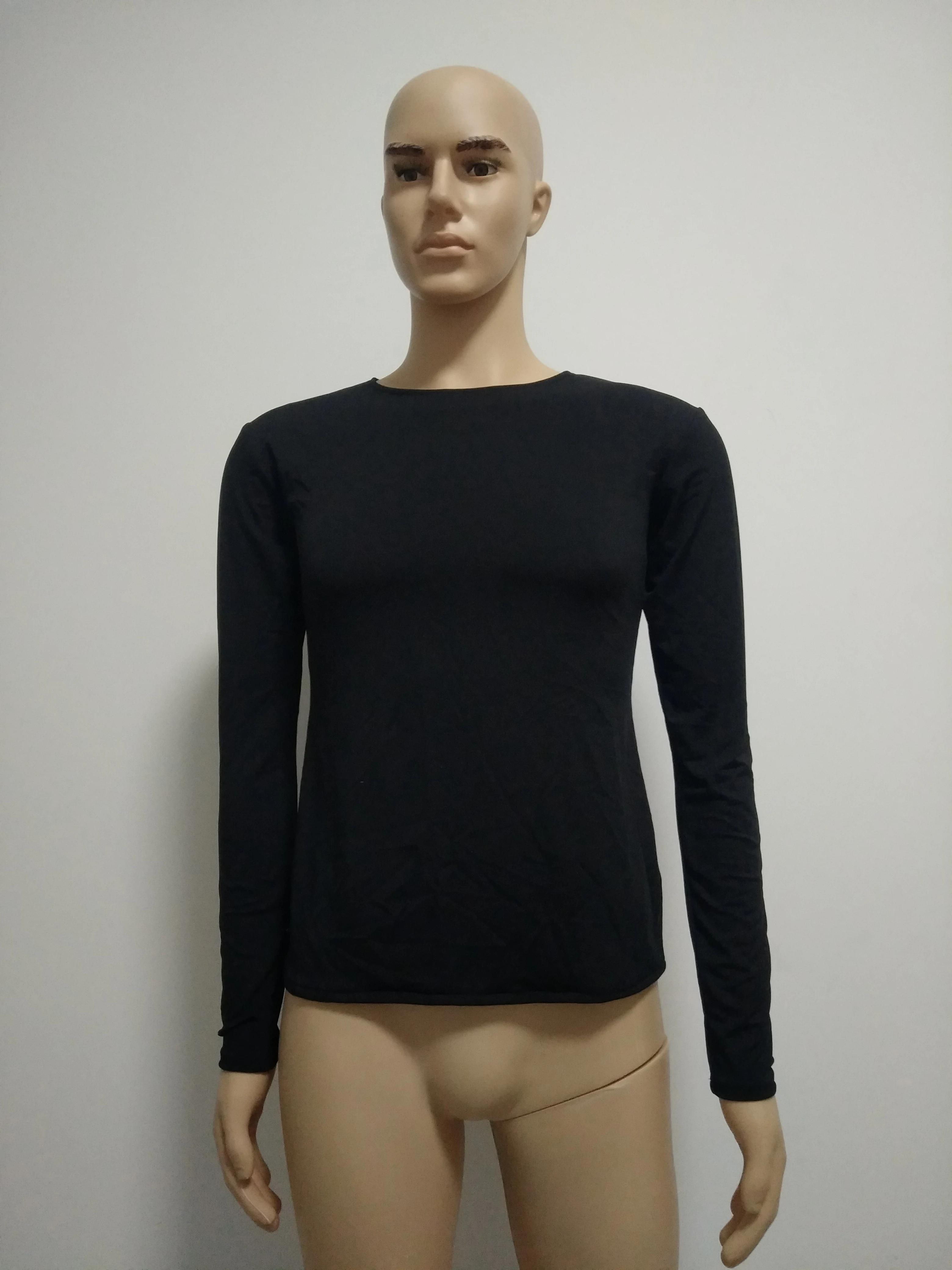 Топ с круглым вырезом для мужчин и женщин спортивные колготки длинным рукавом из