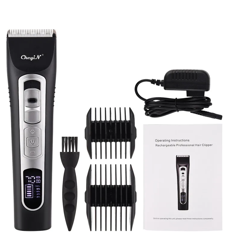 

Professional Hair Clipper Titanium Ceramic Blade Haircut Electric Men Beard Trimmer Rechargeable Hair Cutting Machine Barber