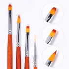 Профессиональная акриловая кисть для ногтей, кисть для жидкого порошка, ручка для рисования ногтей, кисть для УФ-гель-лака, инструменты для маникюра с деревянной ручкой
