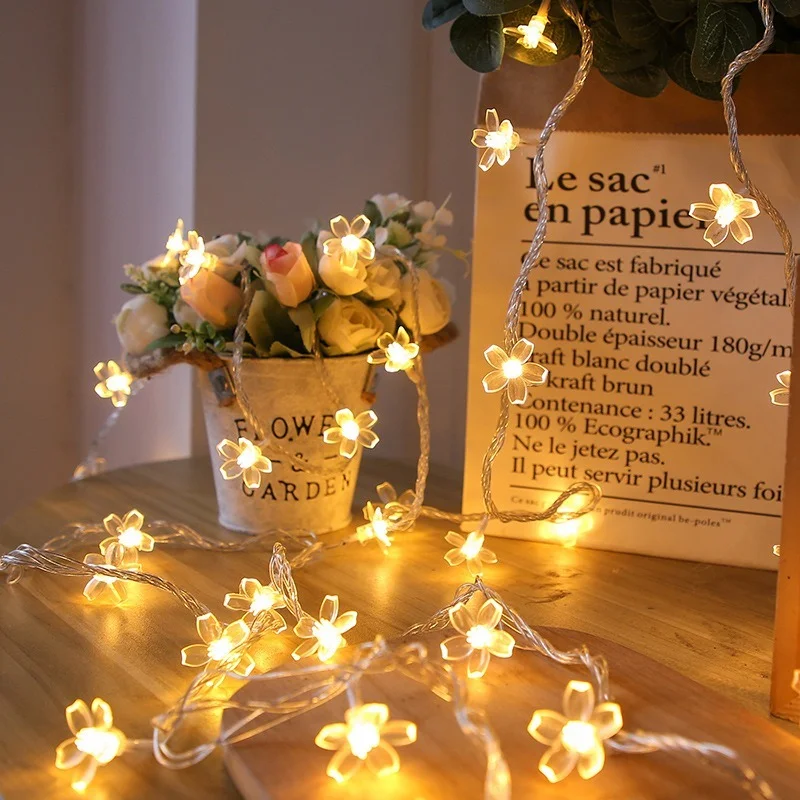 

Sakura Holiday Decoration Light String 10/20LED Fairy Lights Wedding Decoration Lights Outdoor Garden Decoration Lighting Lights