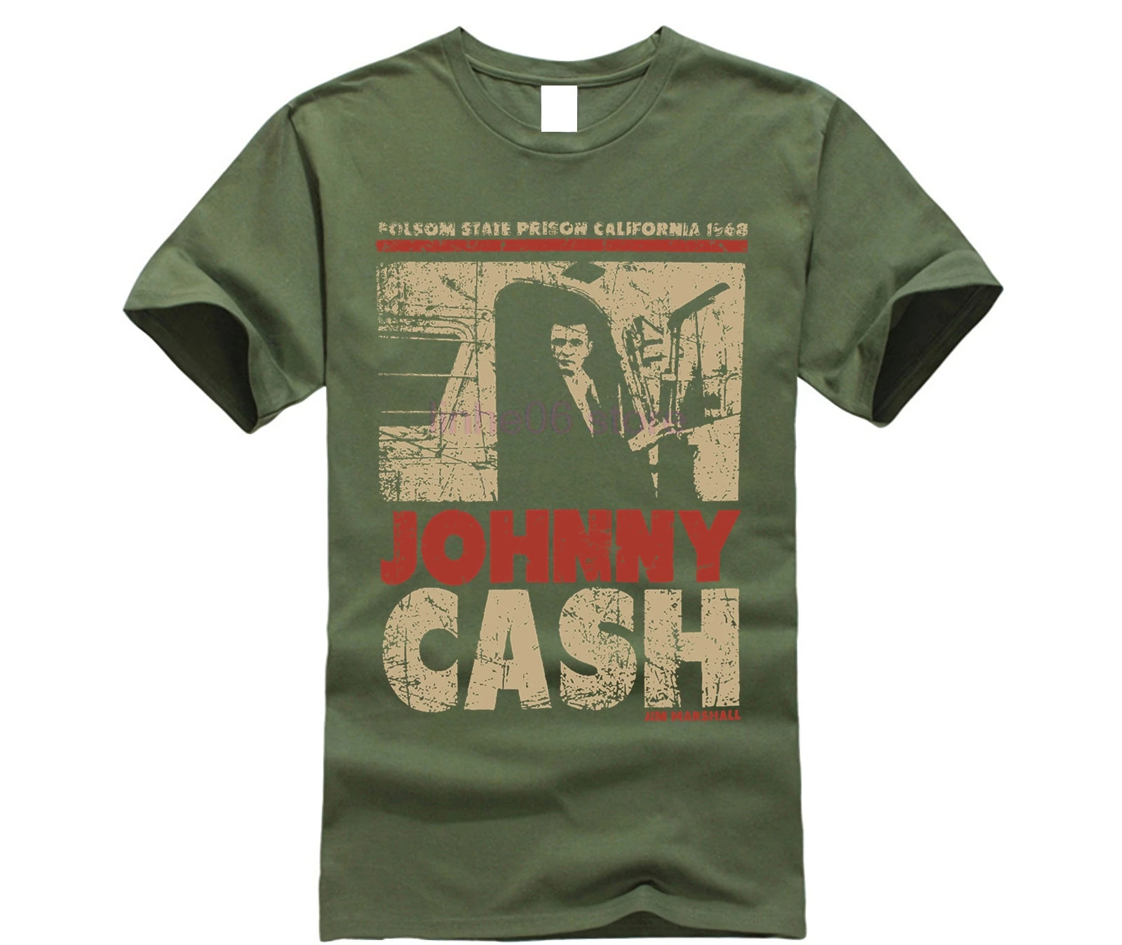 Подлинная Черная футболка с принтом Джони кэш S 3XL новая мужская коротким рукавом