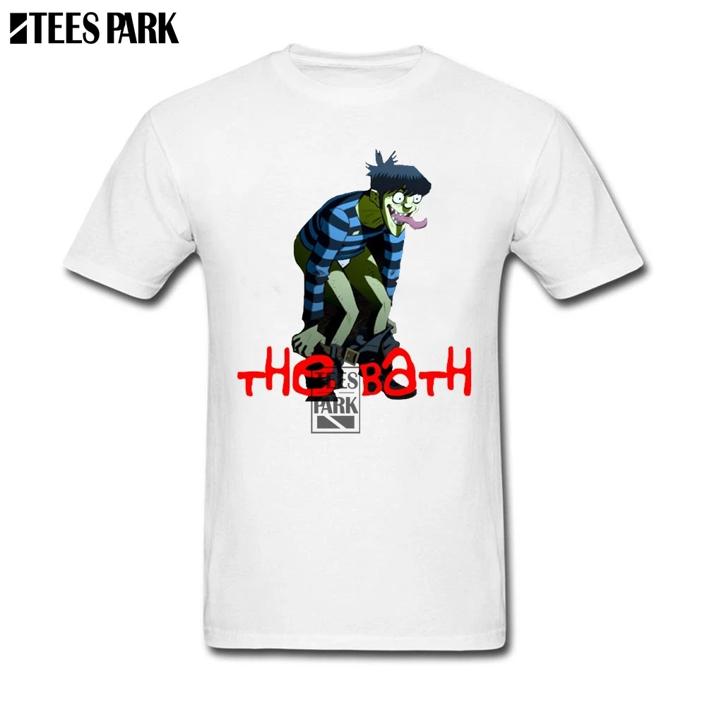 Tee Shirts Noodle Gorillaz Cool White T Shirt for Men Youth Natural Cotton Discount Men's Cusised Designer | Мужская одежда