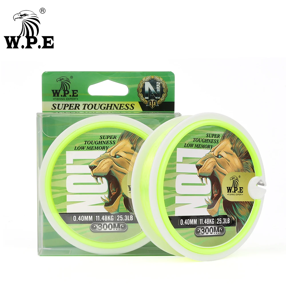 

W.P.E LION Nylon Fishing Line 150m/300m/500m/1000m 0.20mm-0.50mm 7.0lb-37.1lb Japanese Monofilament Fishing Line Fishing Tackle