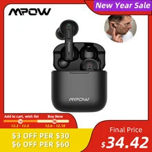 Mpow X3 Wireless Headphones Active Noise Cancelling Bluetooth Earphones with 4 Mic 27H Playback ANC TWS Earbuds for Smartphone