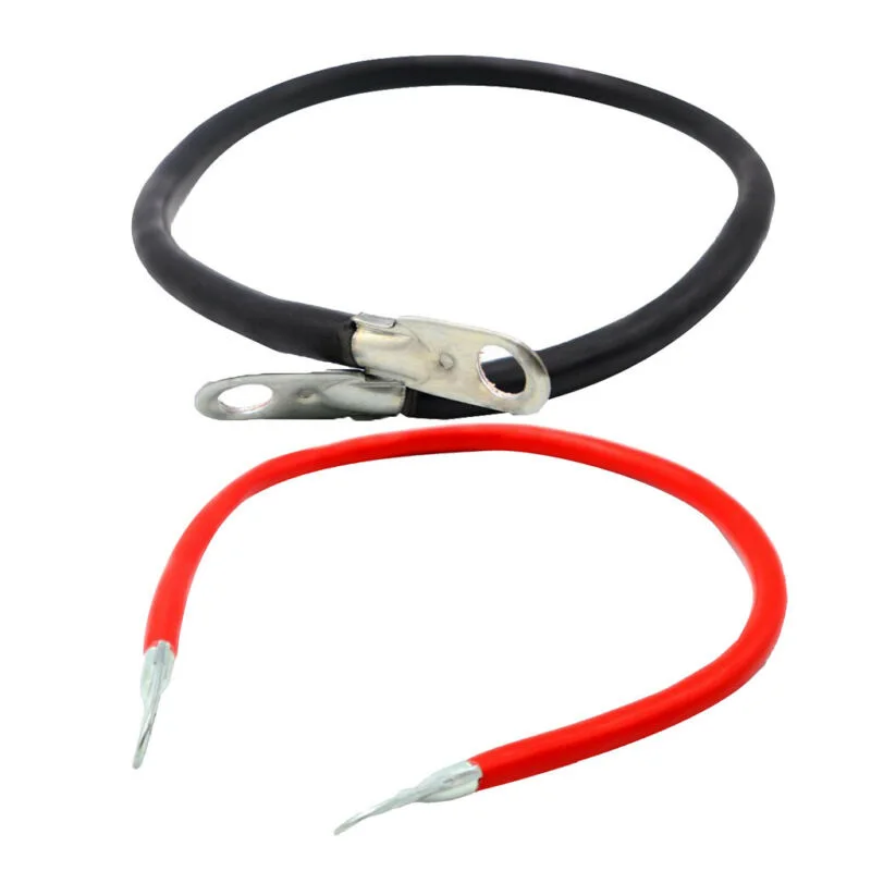 

50cm Car Marine Boat RV 5AWG Instrument Copper Battery Cable Power Inverter Wire Gauge Stranded Copper Wire with Lug
