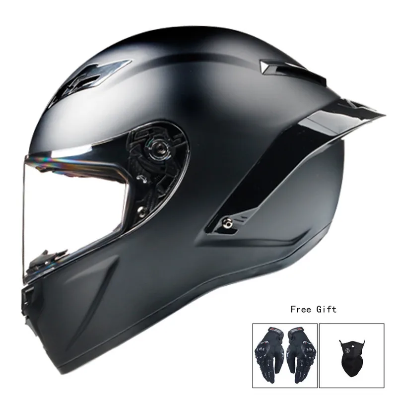 Motorcycle Helmet Women Moto Helmet Personality Full Face Motorbike Helmet Motocross Capacete Casque Moto Helmet Black CE