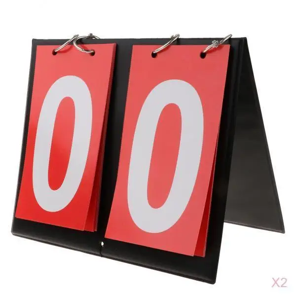 2 шт. портативное табло счет Хранитель Портативный цифровой Спорт Флип оценка