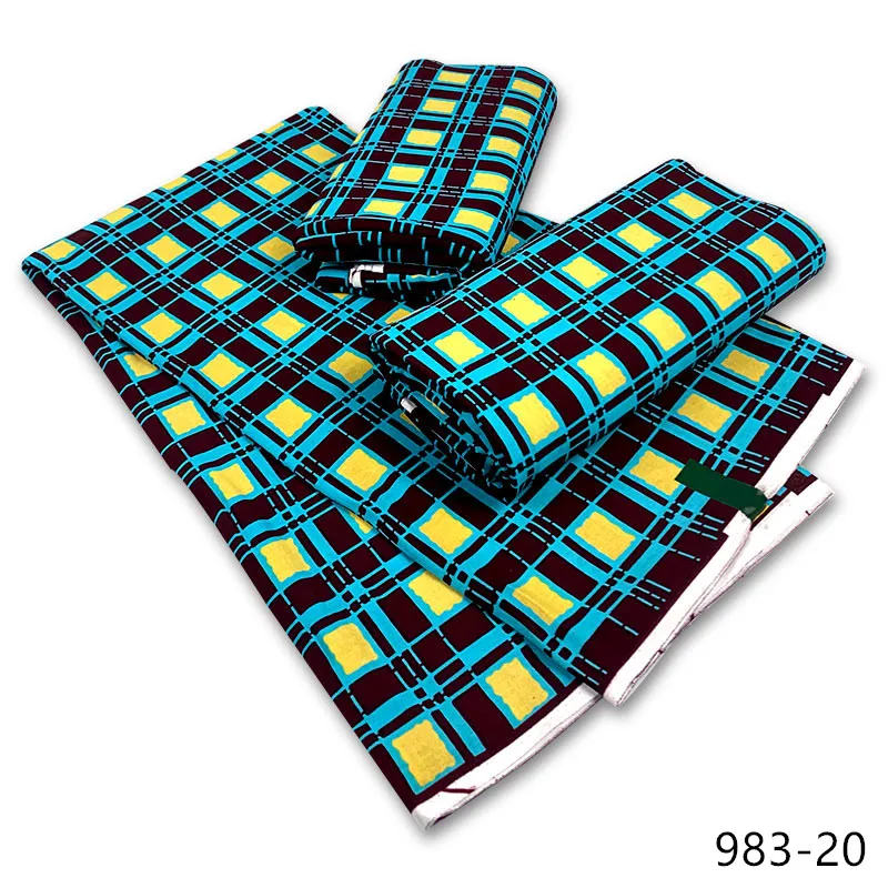 

African Print Fabric Real Wax 2021 New Arrival Pagne African Ankara Cotton Fabric High Quality Pattern Printed Wax Fabric 983