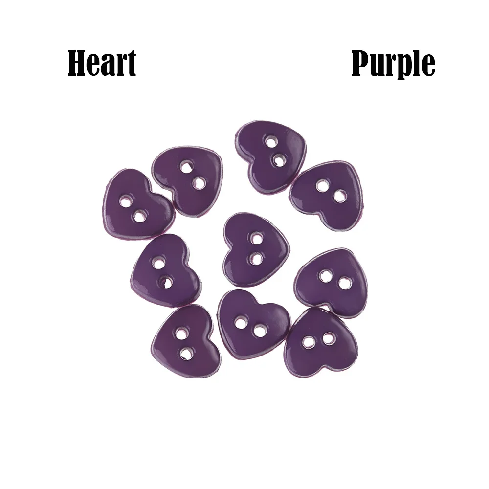 Purple 20 Вт, 50 шт в наборе, милые сердцу DIY Одежда Кнопки для кукла ультра мини 6 мм конфеты цветные пряжки DIY кукольная одежда кнопки аксессуары - Цвет: Purple
