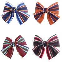 bohemia striped big bows girl hair clip for adult vintage colorful barrettes clips for girls hairpins hair accessories