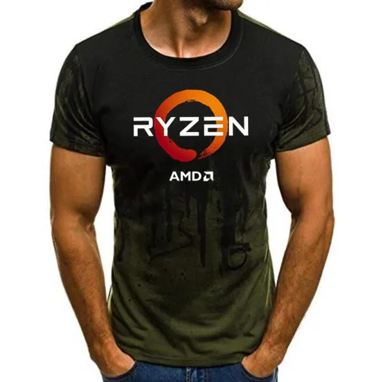 ПК CP ЦП uпроцессор AMD RYZEN футболка гейк программатор тройники компьютер дзен