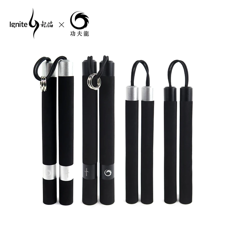 

Flame Dragon Nunchucks Sponge Safety Nylon Tube Solid Nunchaku Eva Aluminum Alloy