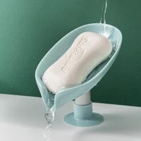 leaf shape soap dish soap holder drain punch free soap box bathroom accessories tray sponge holder travel accessories 1 pc