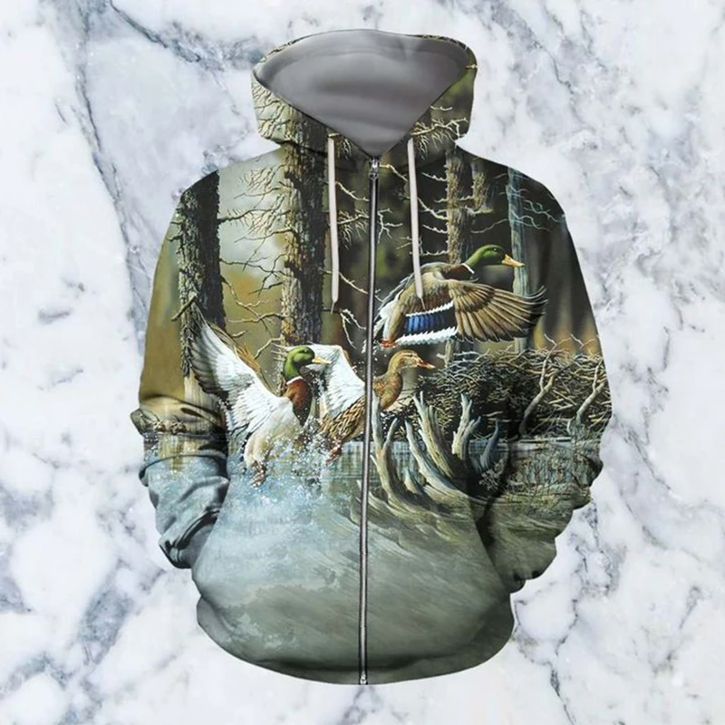 PLstar Cosmos 2020 Горячая Мода Мужская 3D Толстовка с капюшоном принтом охотничья утка