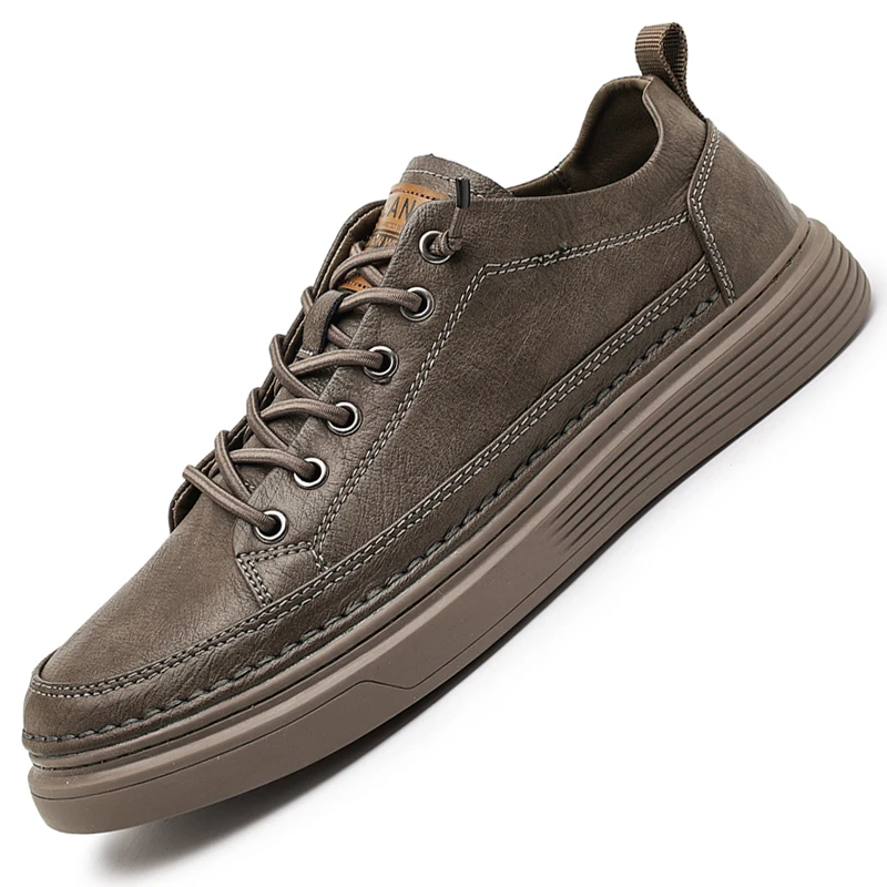 Кроссовки мужские кожаные на шнуровке удобные | Обувь