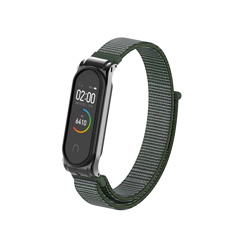 7410 Нейлоновый браслет-петля для Xiaomi mi, ремешок 4/3, mi Band 4, аксессуары для Xiaomi mi, ремешок 3, сменный ремешок - Цвет: 7410