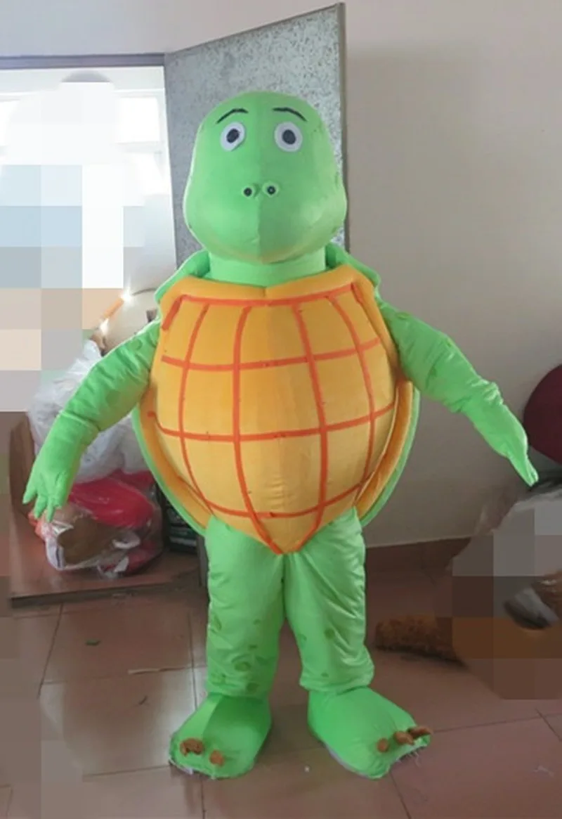 

Green Tortoise Mascot Costume Suits Cosplay Party Game Dress Clothing Advertising Interesting Apparel Cartoon Character Clothes