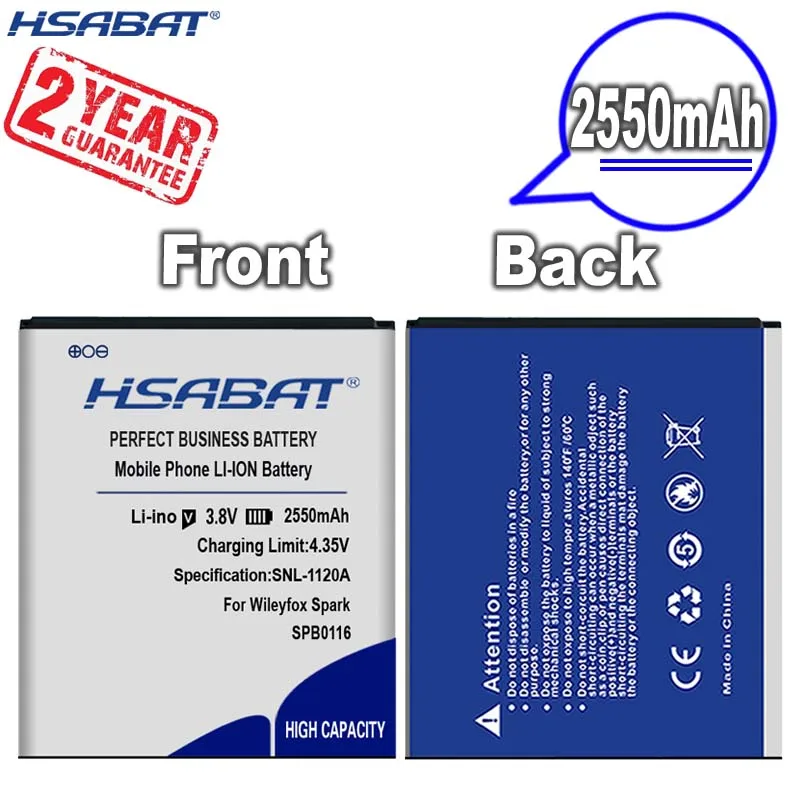 Новое поступление [HSABAT] 2550mAh SPB0116 Сменный аккумулятор для Wileyfox Spark|Аккумуляторы