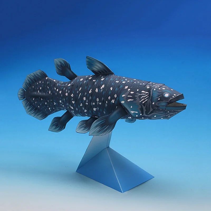 Coelacanth Fish Folding Origami Art Mini 3D Paper Model Papercraft Marine Animal DIY Kids Adult Handmade Craft Toys QD-229 | Игрушки и
