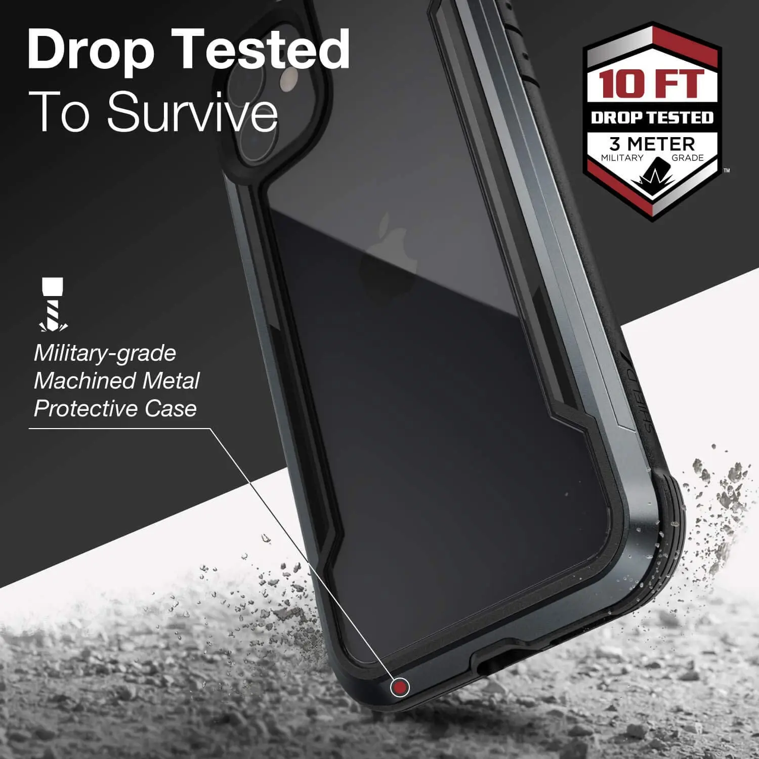 Raptic Shield Phone Case For iPhone 11 Metal Anti-drop Cover For iPhone 11 Pro Max Back Cover