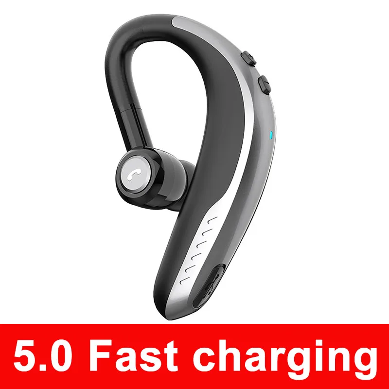 IPUDIS-D1Grey IPUDIS беспроводные наушники-вкладыши с ушным крюком, Bluetooth наушники, 170 мА/ч, одна гарнитура с микрофоном для вождения - Цвет: IPUDIS-D1Grey