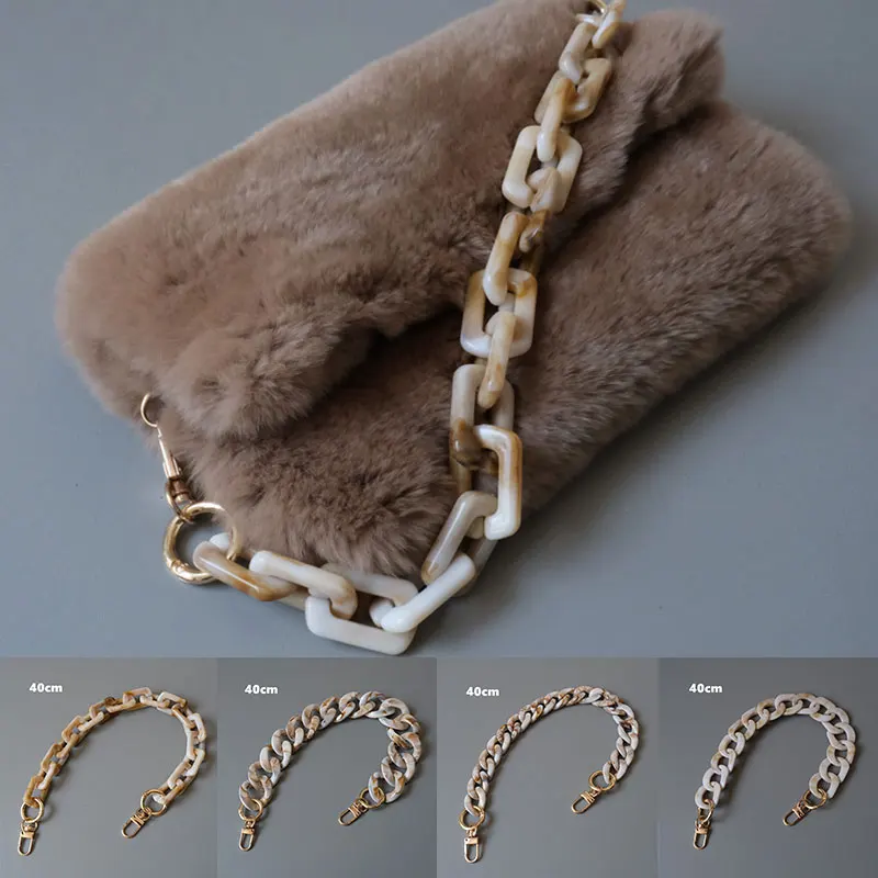 

DIY New Fashion Woman Handbag Accessory Chain Detachable Resin Luxury Strap Women Clutch Shoulder Purse Chain