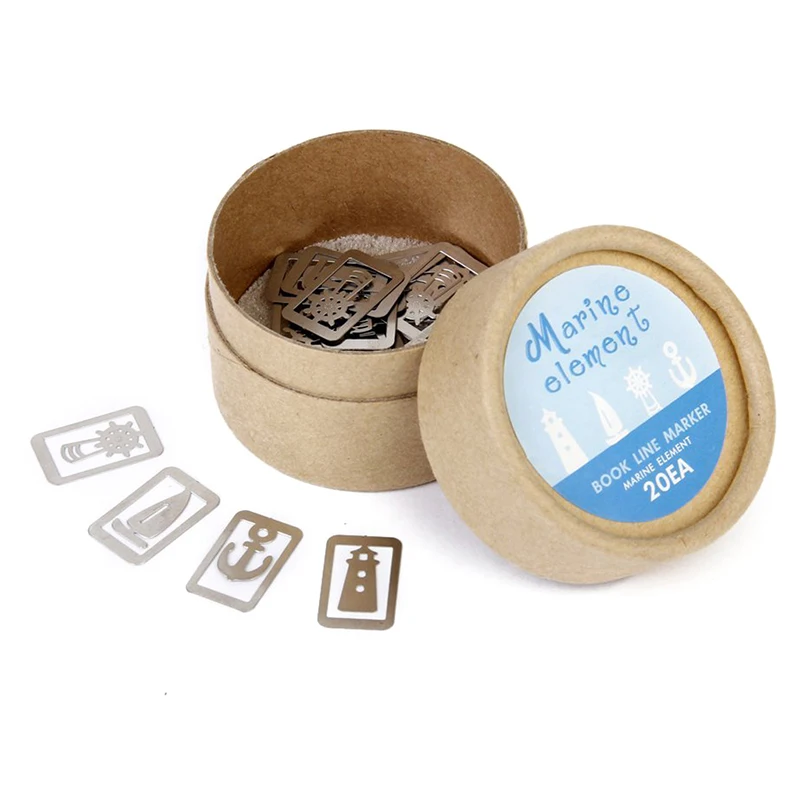 

Classic Silver 20 pcs / box 4 style Metal Markers souvenirs with box ema