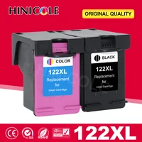 hinicole 2x ink cartridge for compatible hp 122 ink 122xl black tri color deskjet 1000 1050 2000 2050 3000 3050a 3052a printer