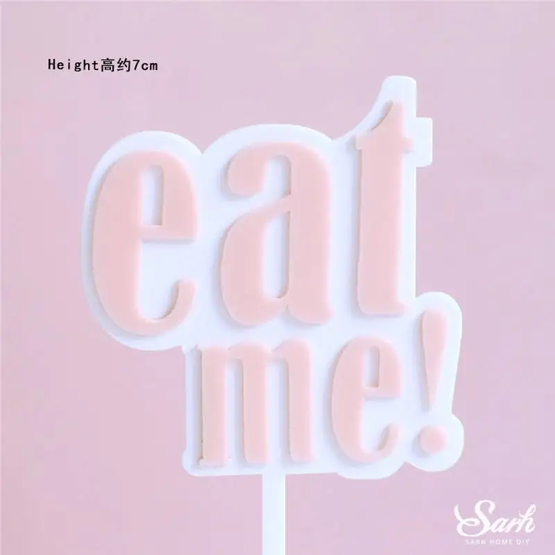 2pc eat me Галстук-бабочка декоративные ежики с днем рождения колесо обозрения Eat Me Топпер для торта для свадебной вечеринки принадлежности для выпечки Шары Любовь Подарки - Цвет: 2pc eat me