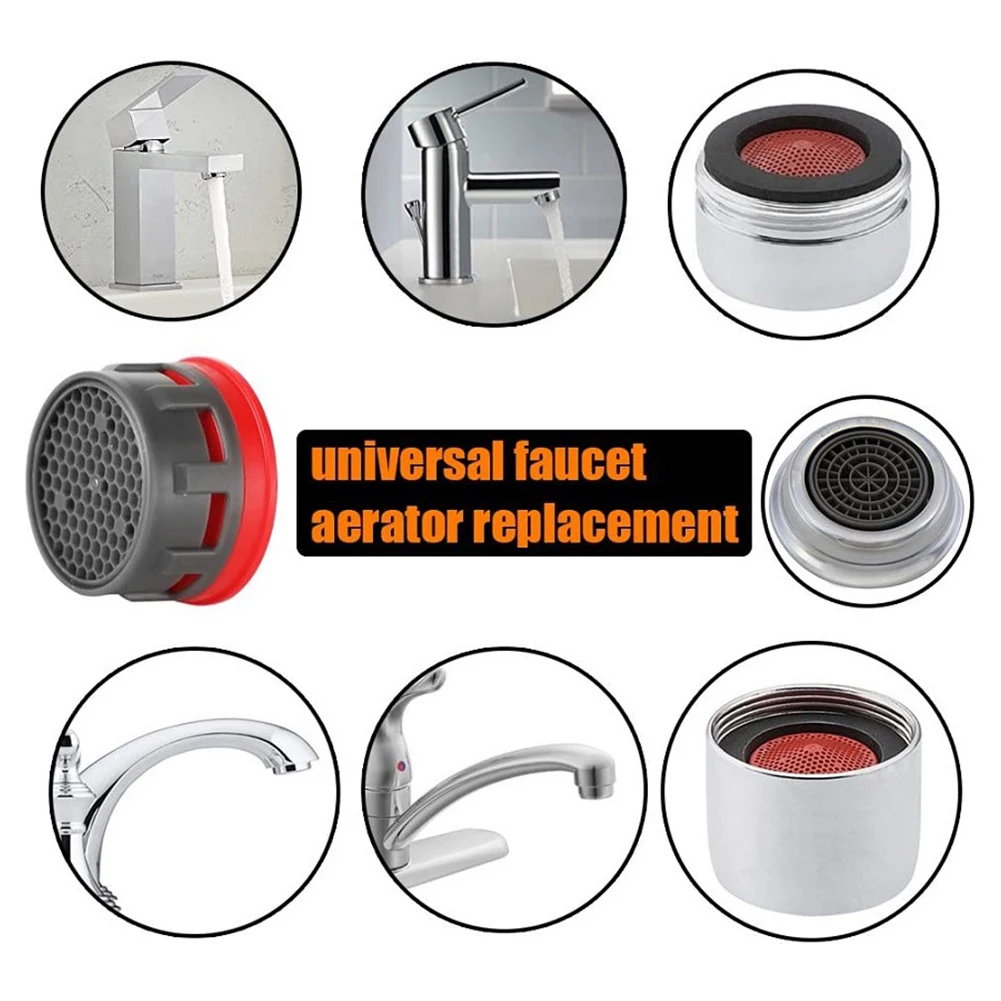 

10pcs/set Bubbler Kitchen Bathroom Replacement Parts Toilet Flow Retrictor Faucet Aerator 2.2 GPM ABS Easy Install Tap Connector