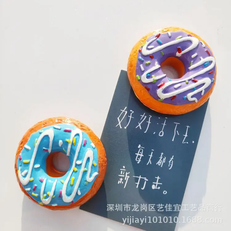 Магнитный декор для холодильника Пончик хлеб шоколад авокадо рефрижераторная